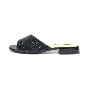 Alex Marie Mid-Heel Sandals Leather Black Colour For Women