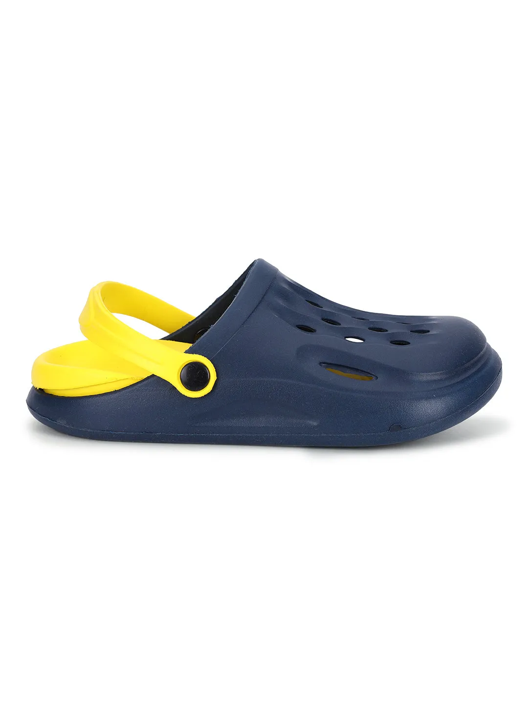 Blue Yellow Stylish Slip-On Clogs For Kids-Unisex (TC-LCLOG3-BLUYEL)