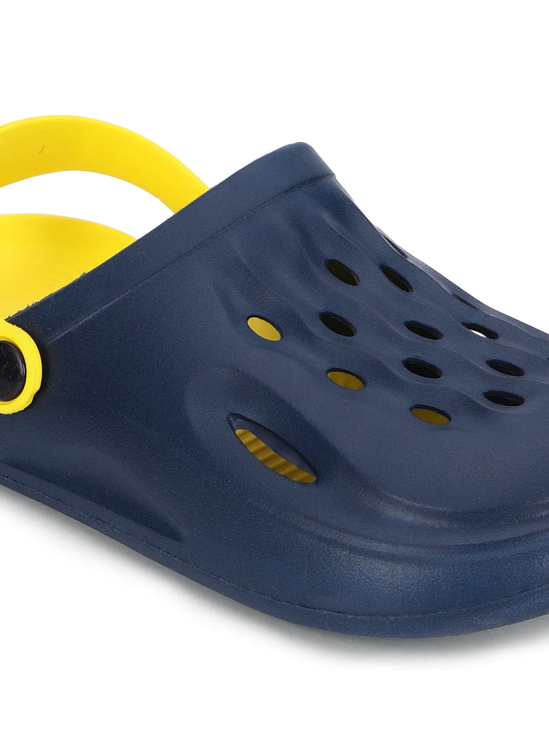 Blue Yellow Stylish Slip-On Clogs For Kids-Unisex (TC-LCLOG3-BLUYEL)
