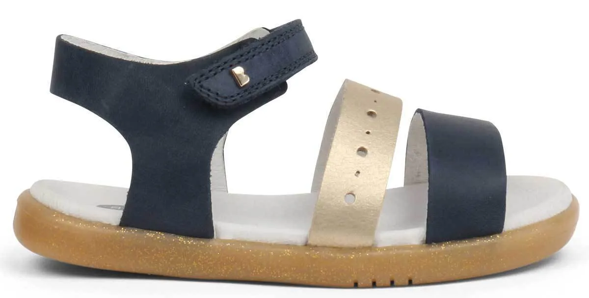 Bobux IW Trinity Navy and Misty Gold Sandal