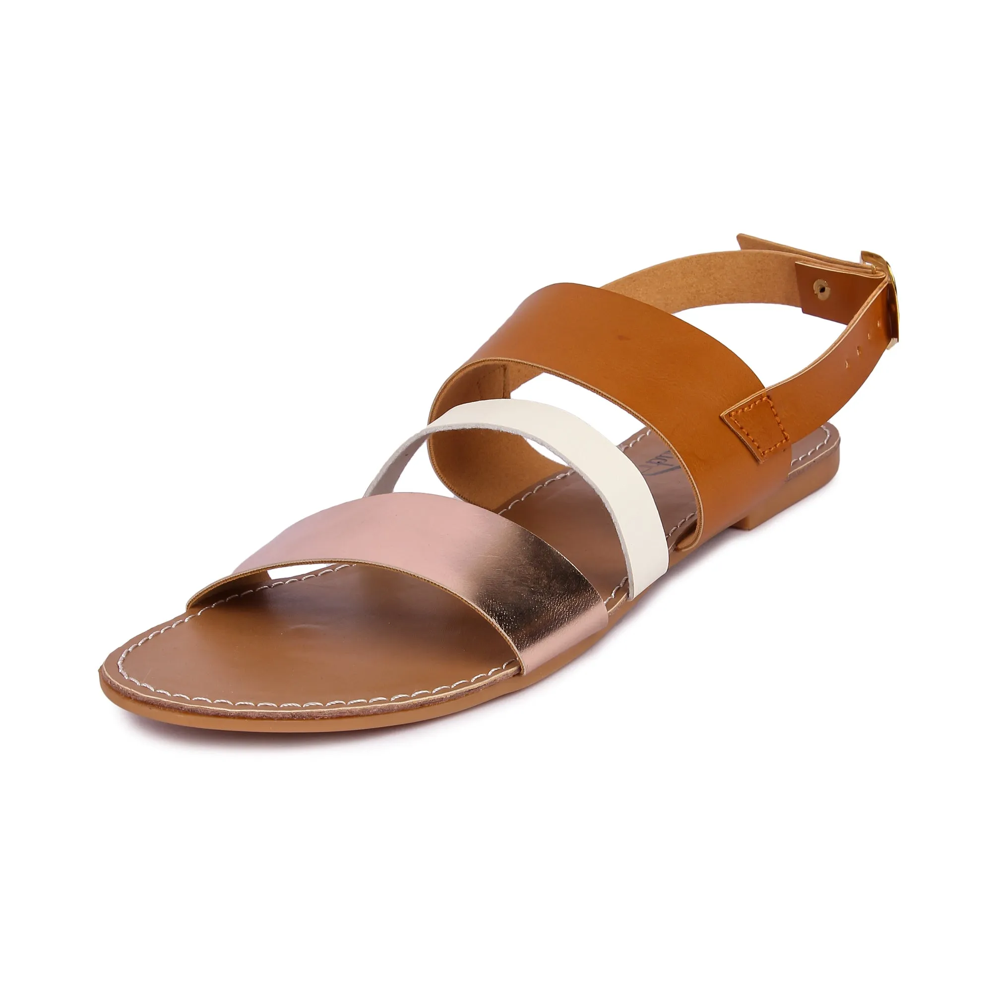 Brauch Women's Mustard Metallic Flats