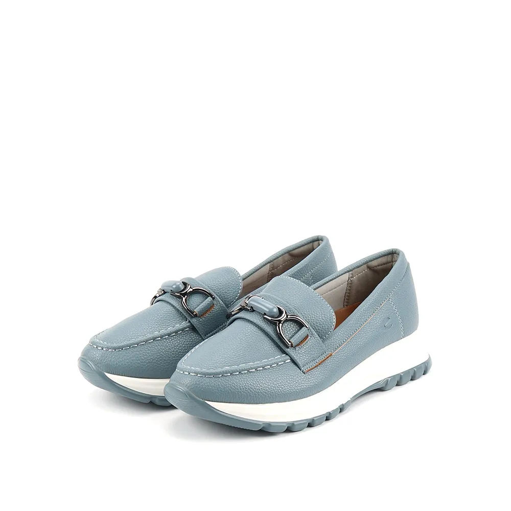 camel active Women Vera  Classic Platform Loafer Sneakers -752411-SN01SV-4-BLUE