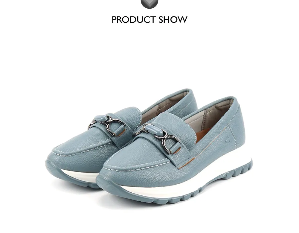 camel active Women Vera  Classic Platform Loafer Sneakers -752411-SN01SV-4-BLUE