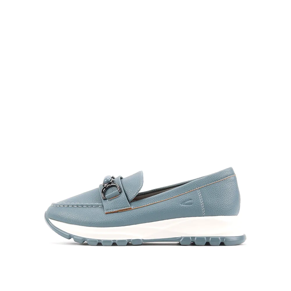 camel active Women Vera  Classic Platform Loafer Sneakers -752411-SN01SV-4-BLUE