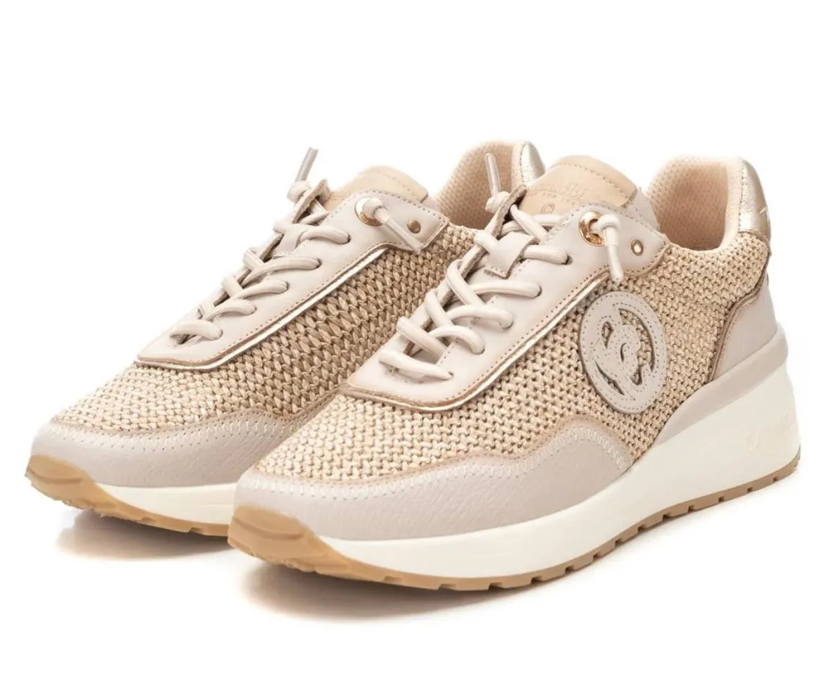 Carmela neutral slip on cream sneakers