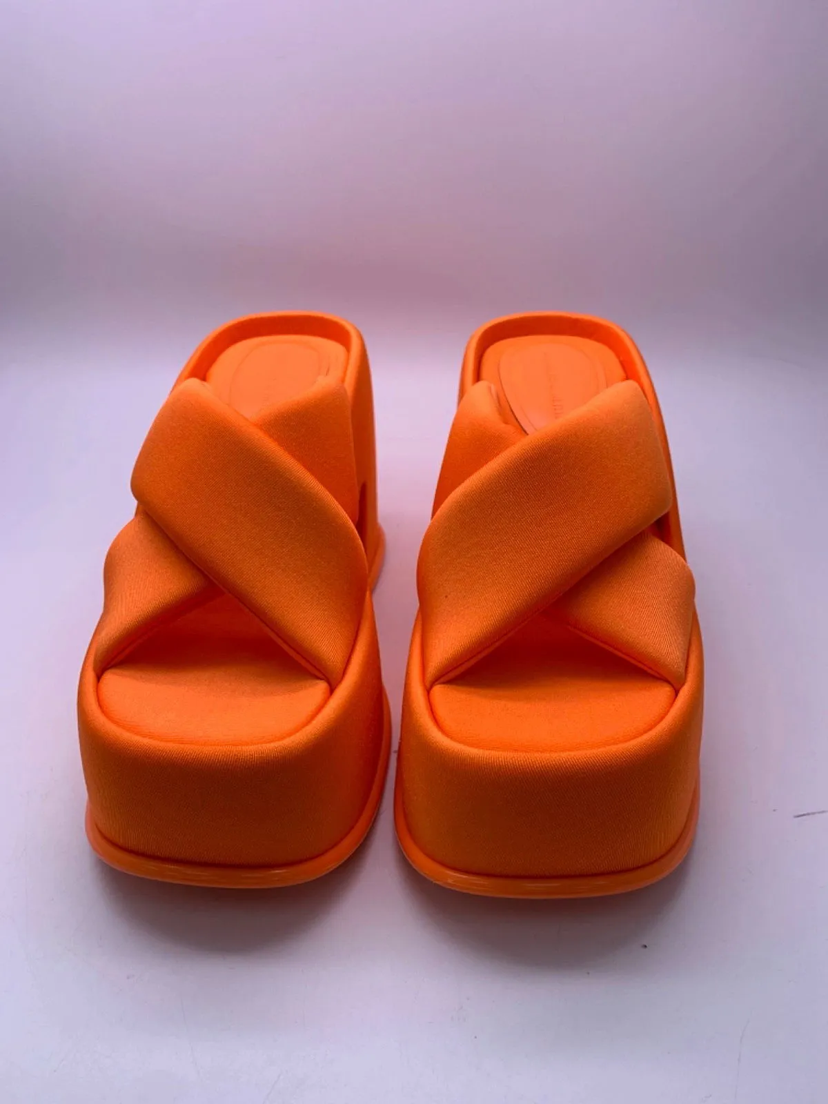 Charles & Keith Orange Block Heel Sandals EU 38 UK 5