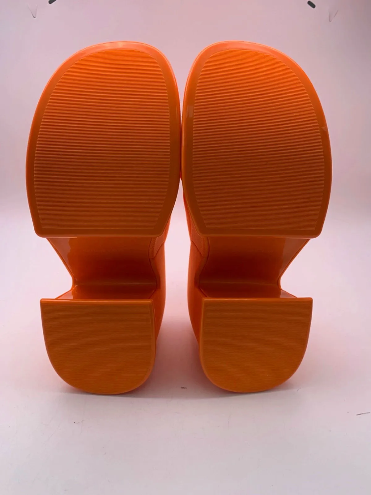 Charles & Keith Orange Block Heel Sandals EU 38 UK 5
