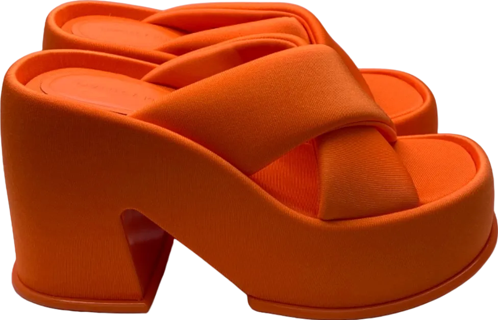 Charles & Keith Orange Block Heel Sandals EU 38 UK 5