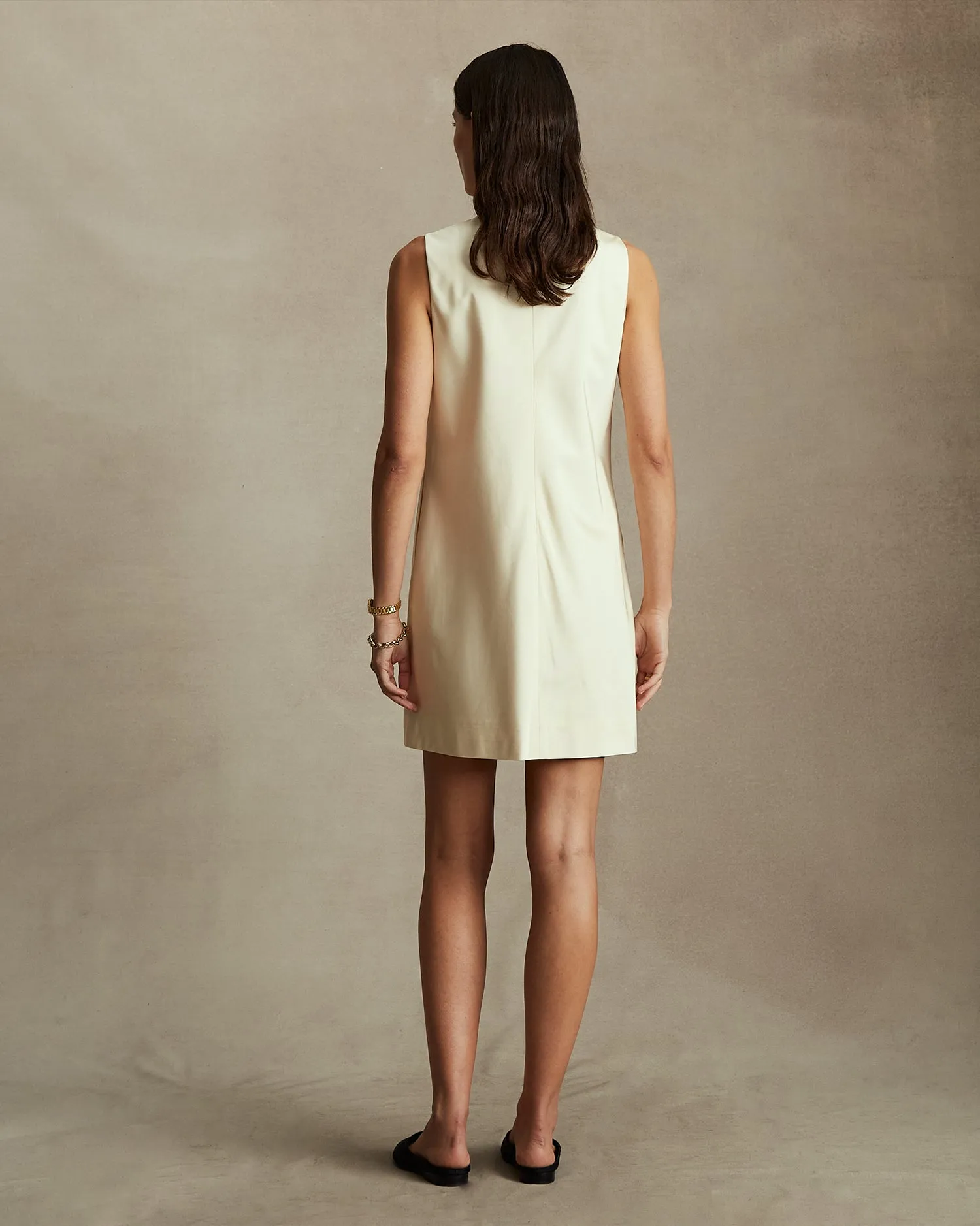 Chelsea Dress - Antique White Moire