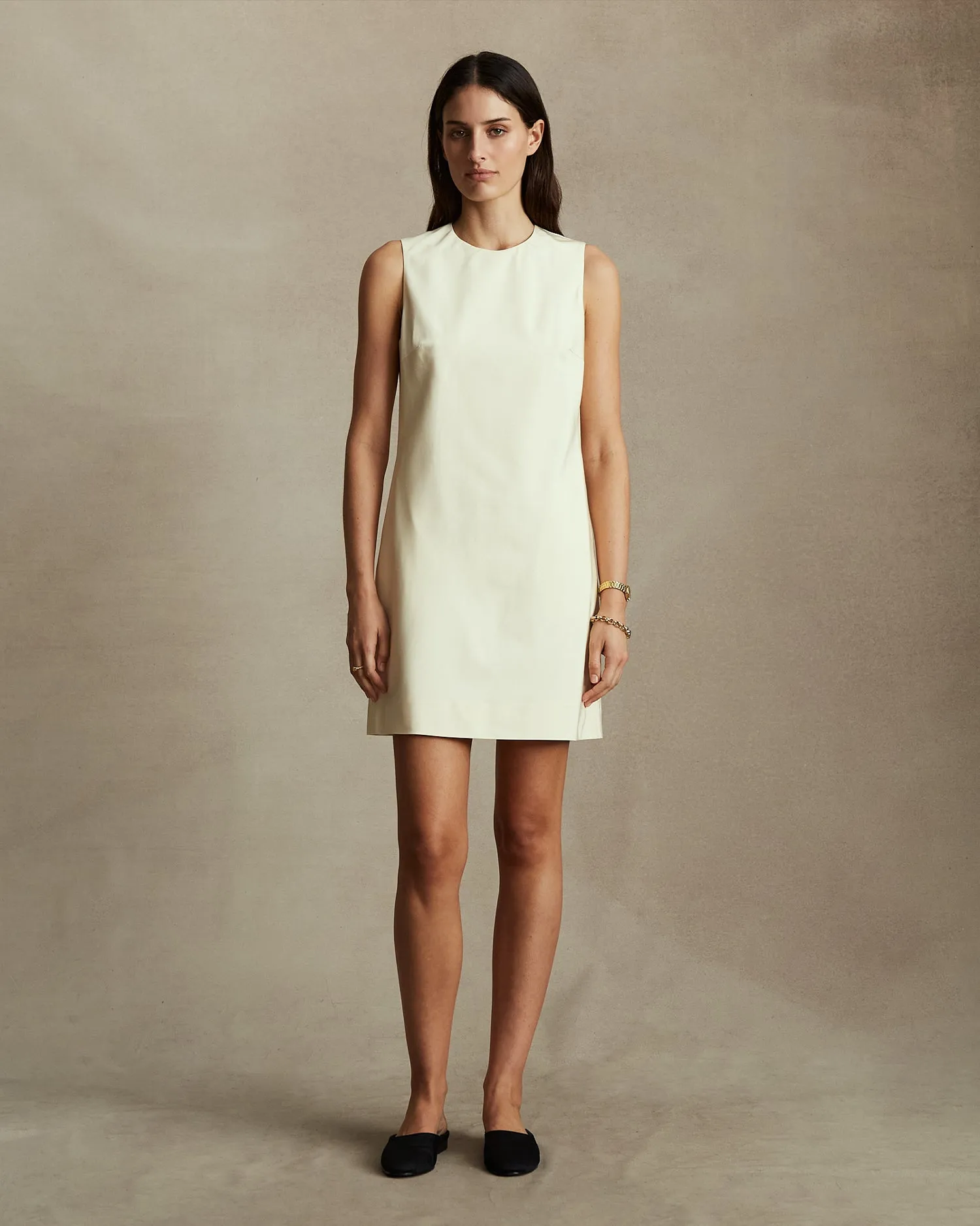 Chelsea Dress - Antique White Moire