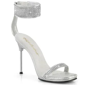 CHIC-40 Silver Metallic Holiday Evening Shoes
