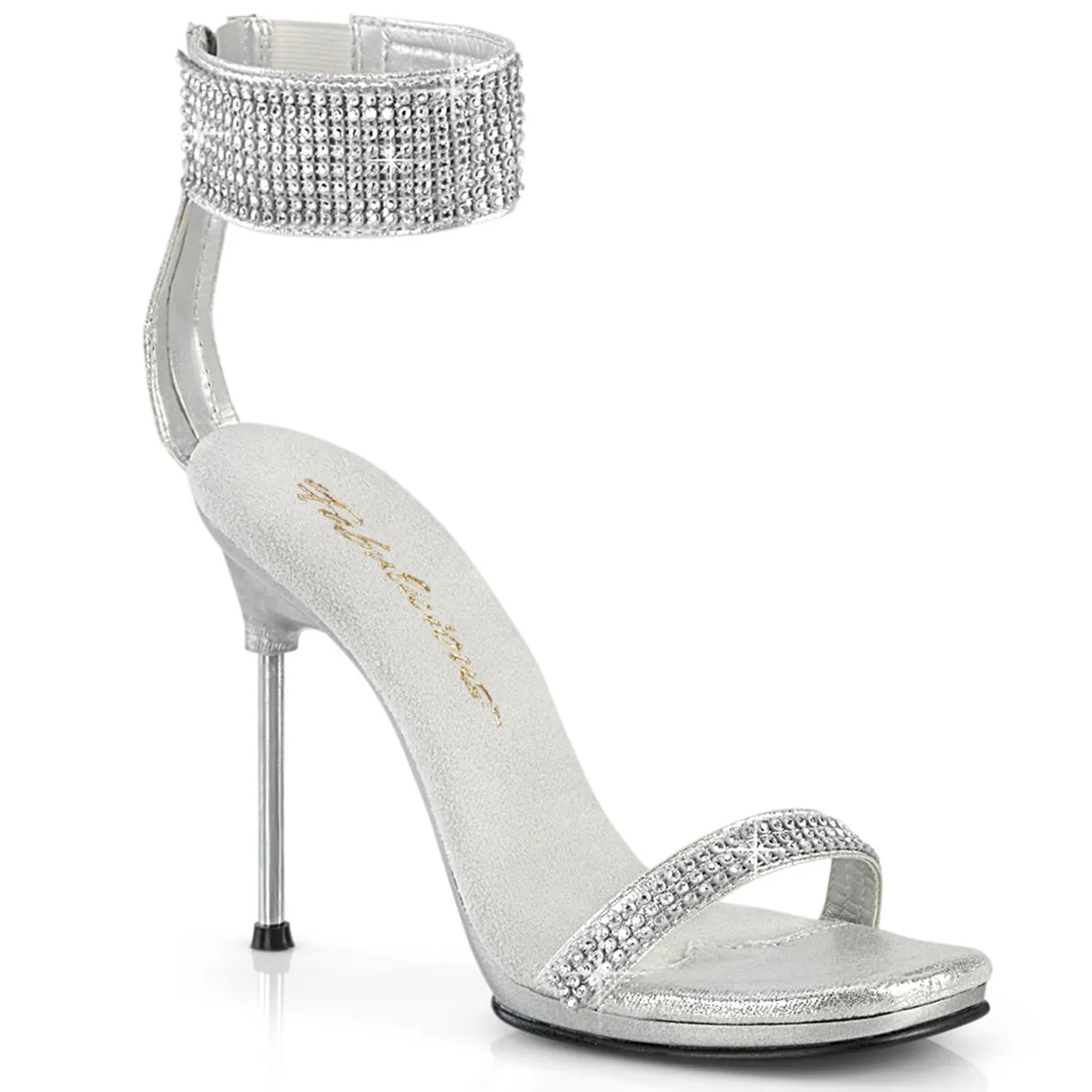 CHIC-40 Silver Metallic Holiday Evening Shoes