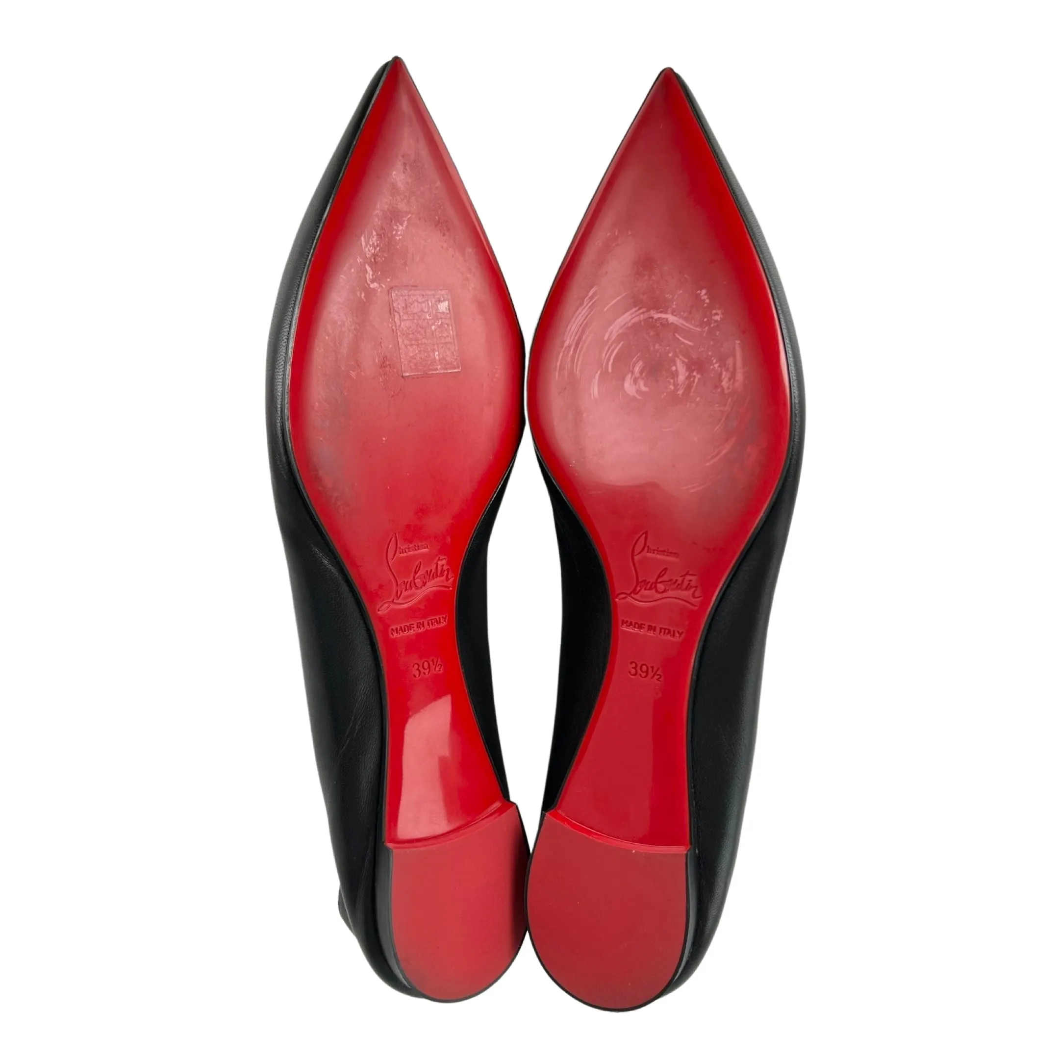 Christian Louboutin Black Leather Ballalla Ballet Flats