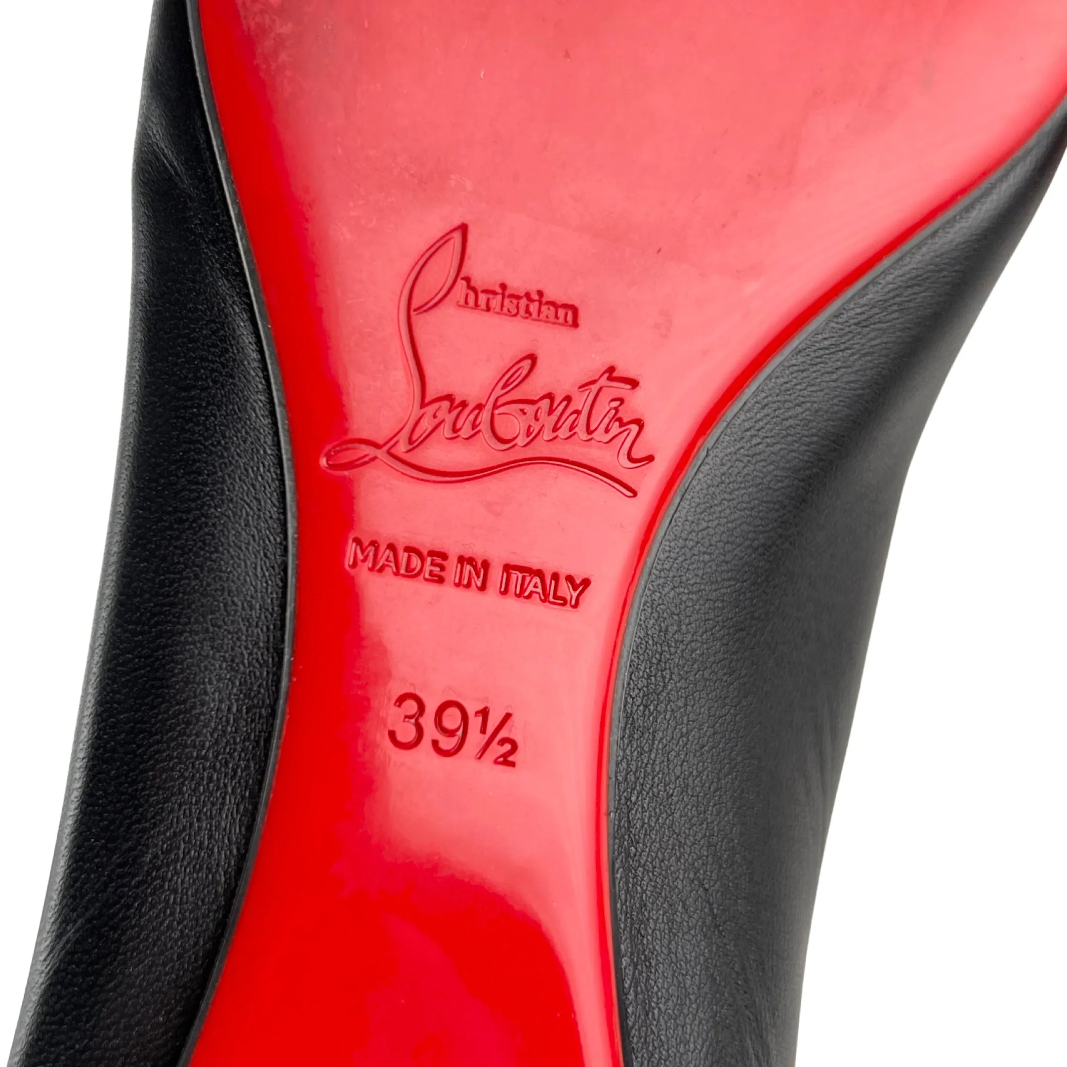 Christian Louboutin Black Leather Ballalla Ballet Flats