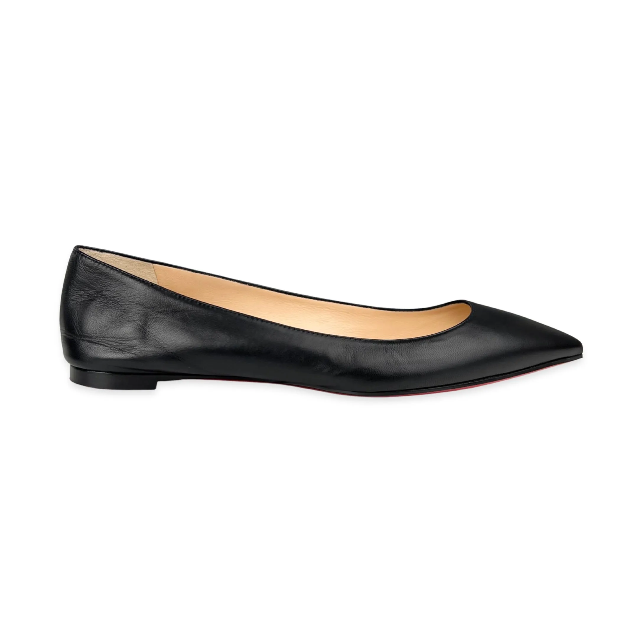 Christian Louboutin Black Leather Ballalla Ballet Flats
