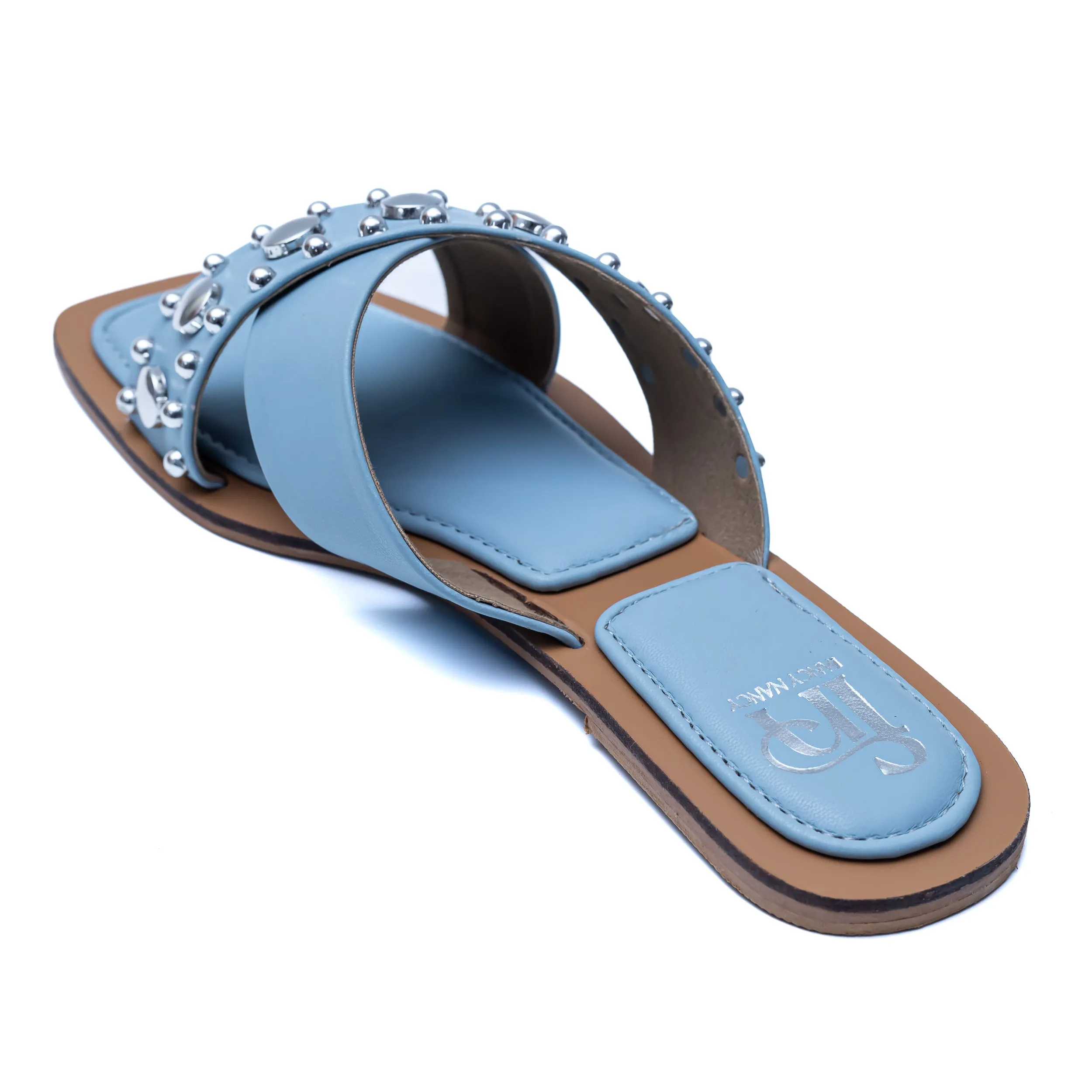 Crystal Criss Cross Flats - Sky Blue