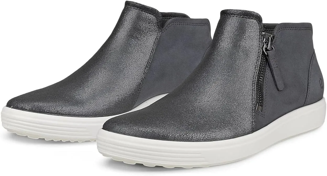 Ecco Women's Soft 7 Low Booties- Silver/ Magnet