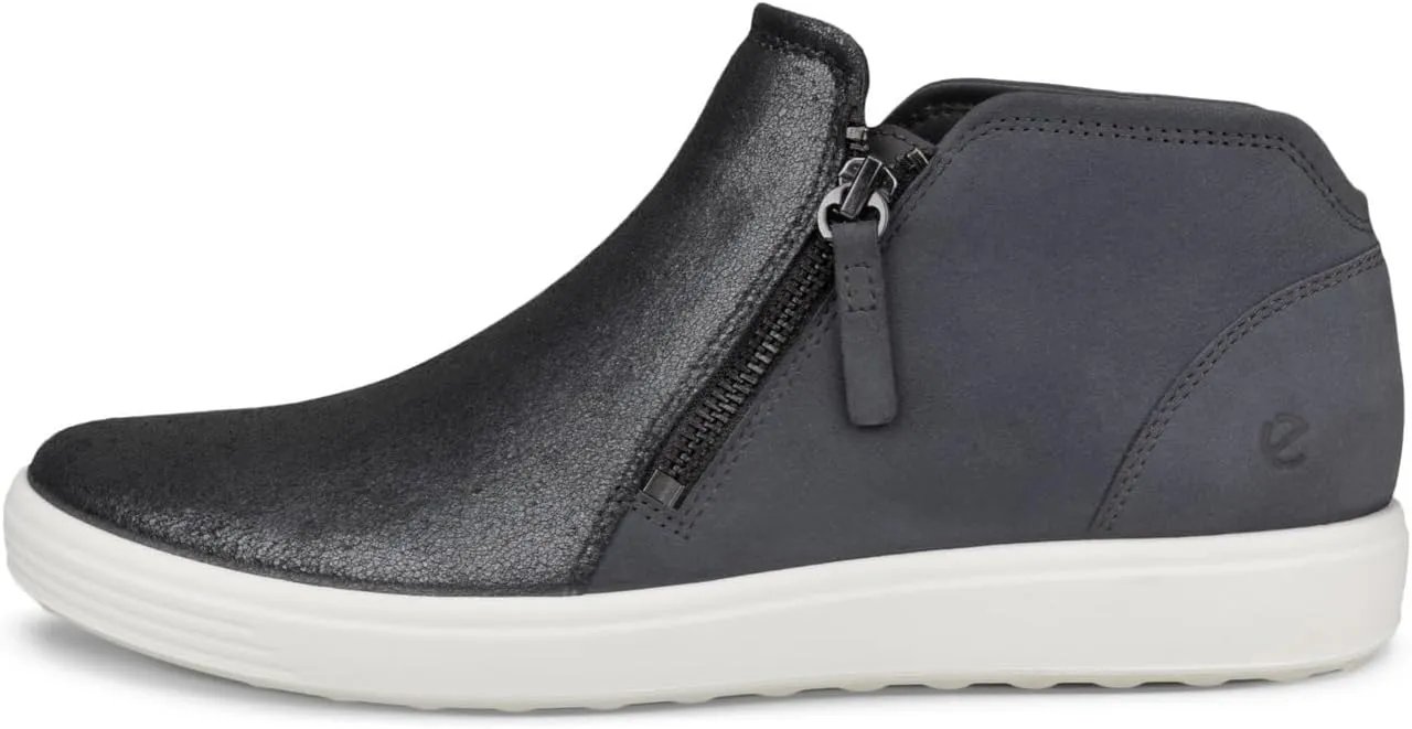Ecco Women's Soft 7 Low Booties- Silver/ Magnet