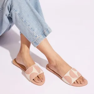 Geometric Canvas Peach Flats
