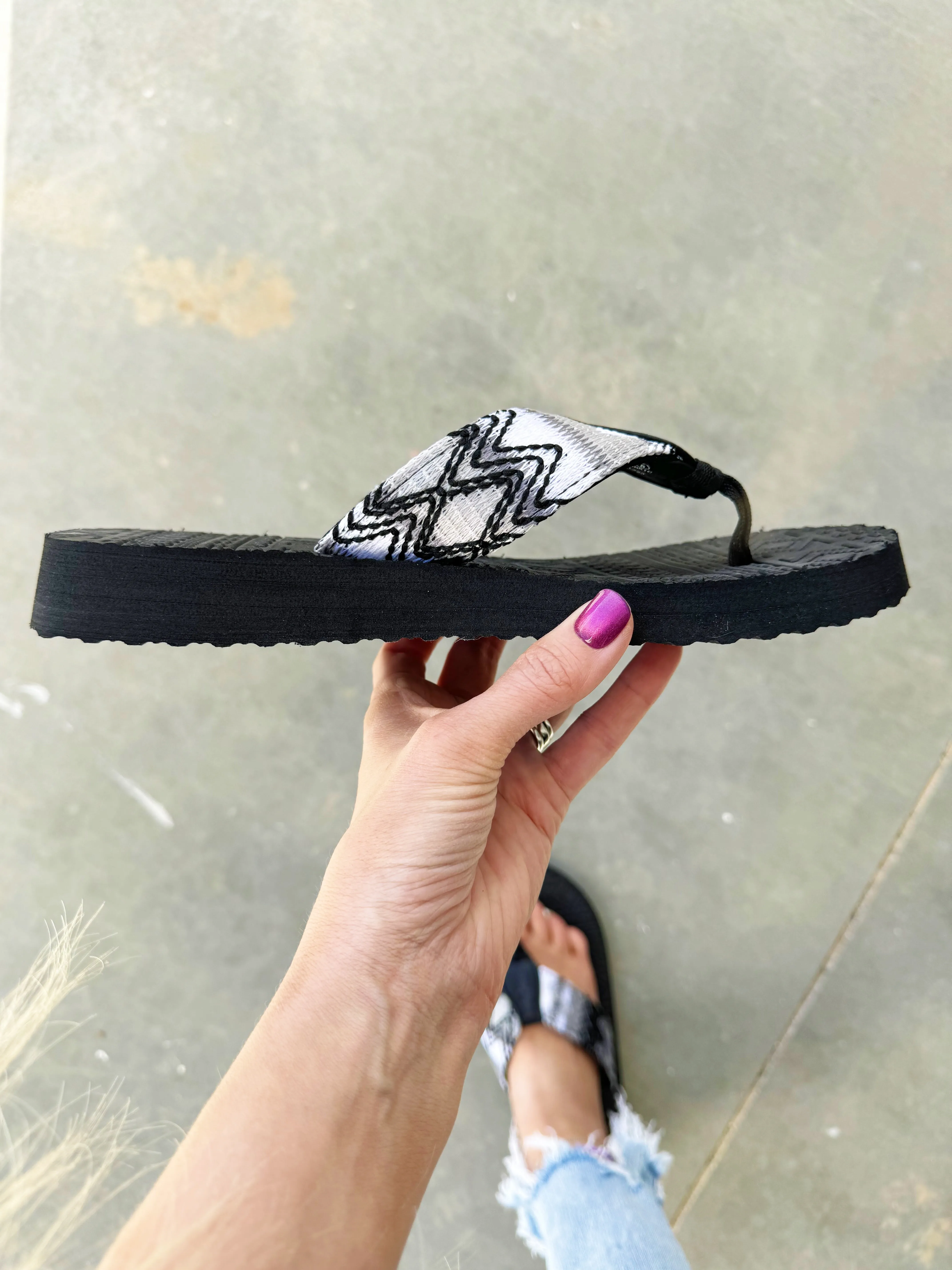 Gypsy Jazz Aztec Sandals in Black