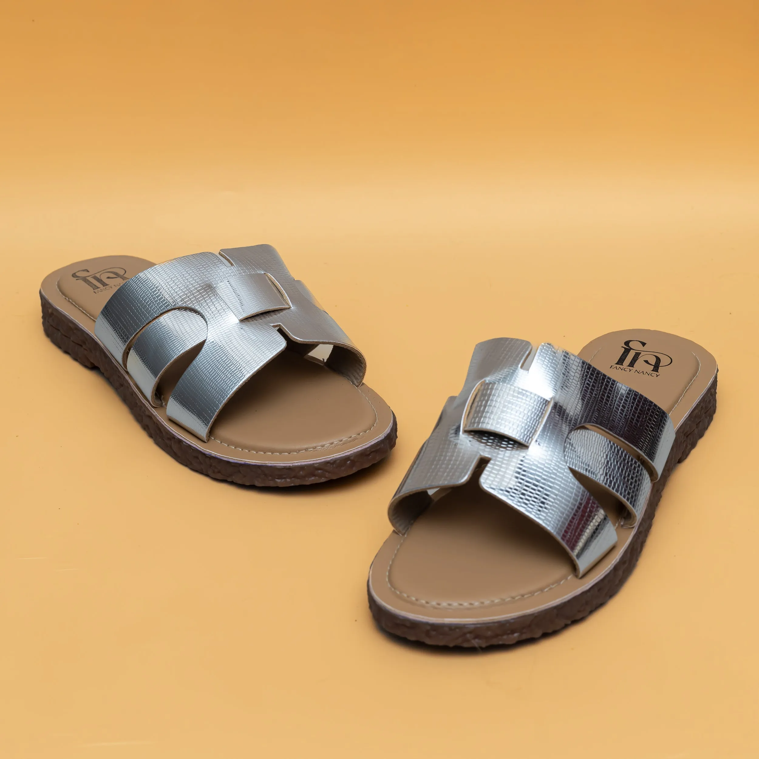 H Strap Flats-Silver