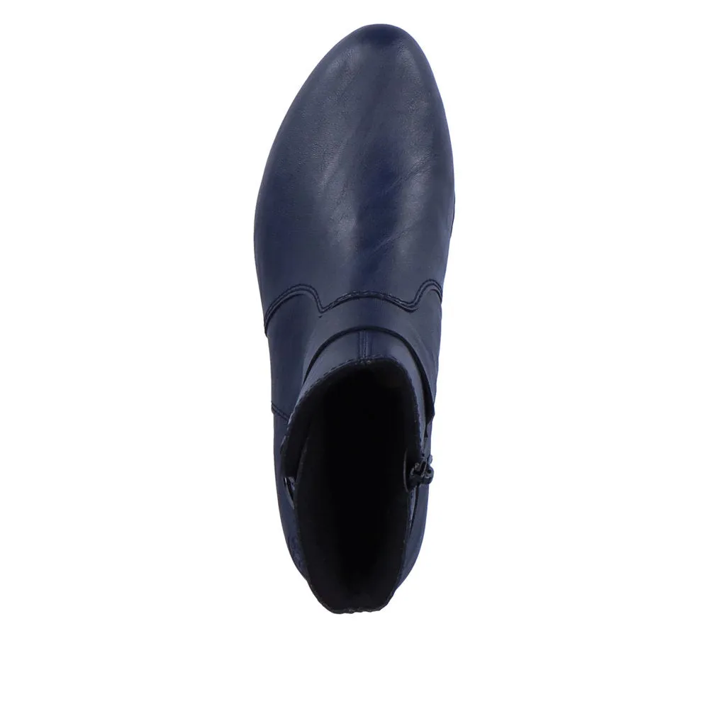 Ladies Rieker Ankle Boots Navy Soft Low Heel Y0775-14 sale