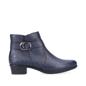 Ladies Rieker Ankle Boots Navy Soft Low Heel Y0775-14 sale