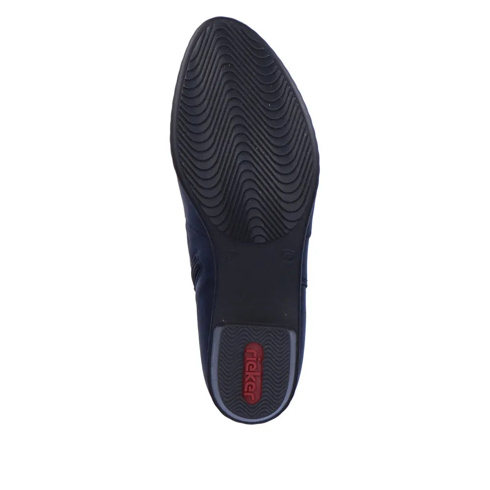 Ladies Rieker Ankle Boots Navy Soft Low Heel Y0775-14 sale