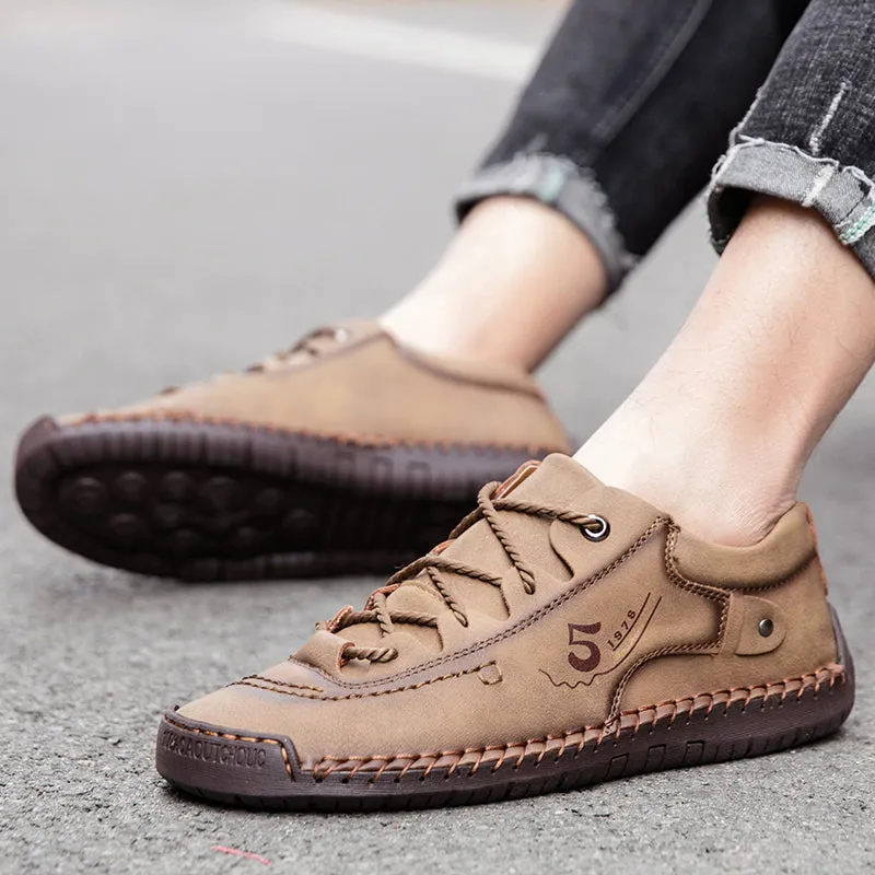 Men's Split Leather Flat Shoes