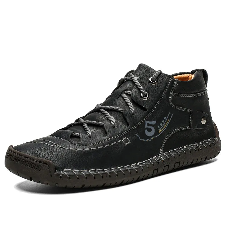 Men's Split Leather Flat Shoes