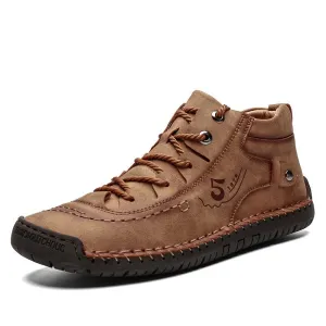 Men's Split Leather Flat Shoes