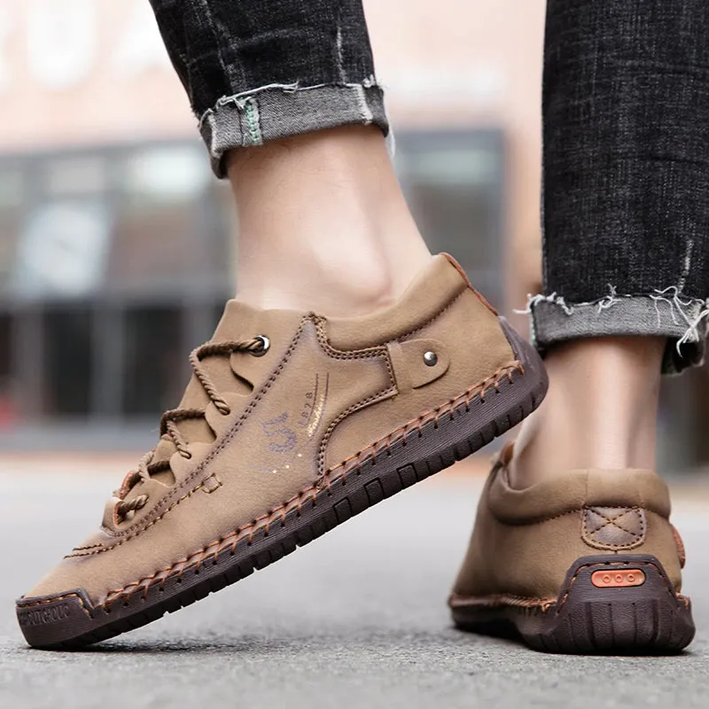 Men's Split Leather Flat Shoes