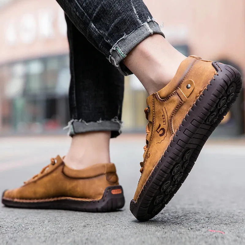 Men's Split Leather Flat Shoes