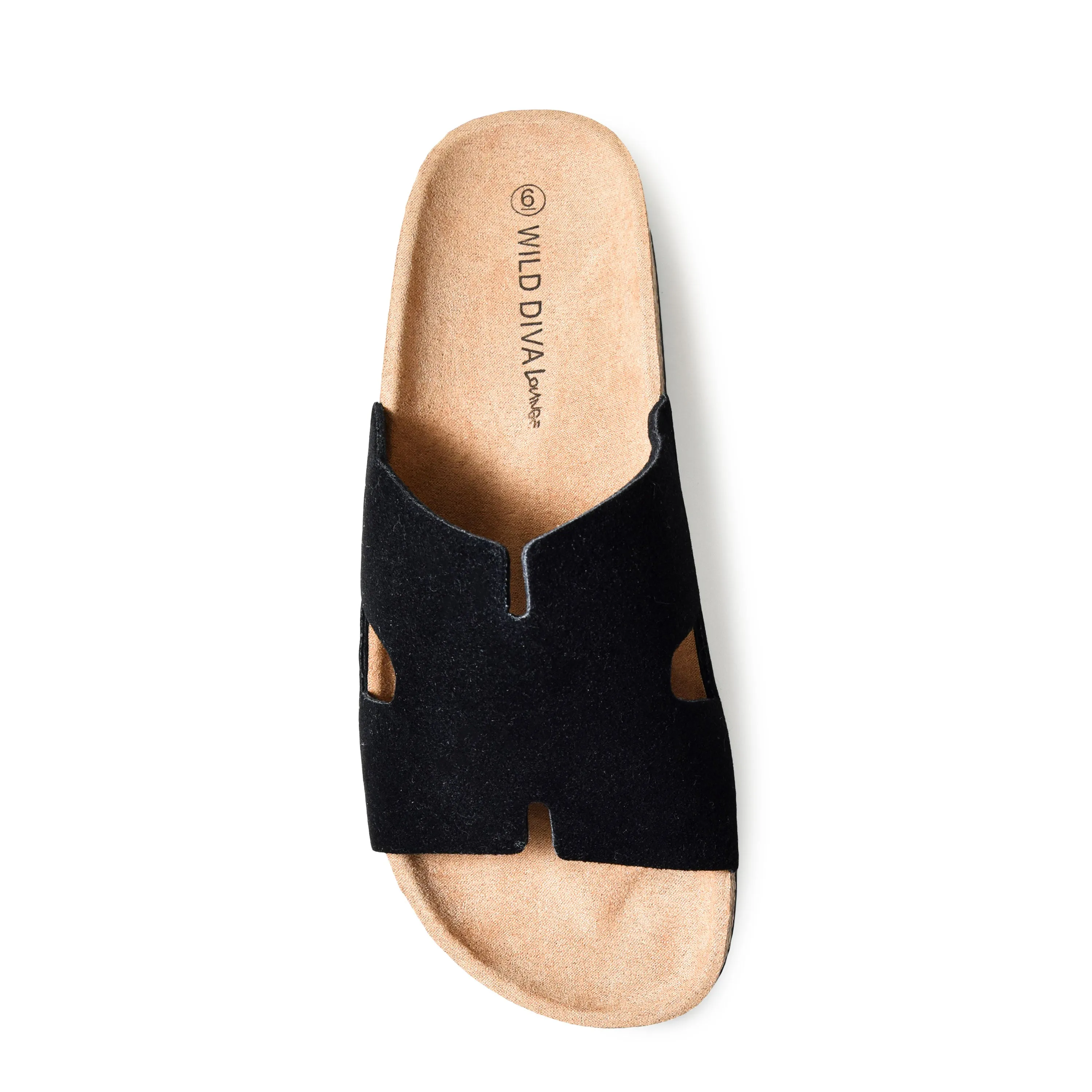 MICHIKO-102 Cork Resort Slip On Slide Sandals