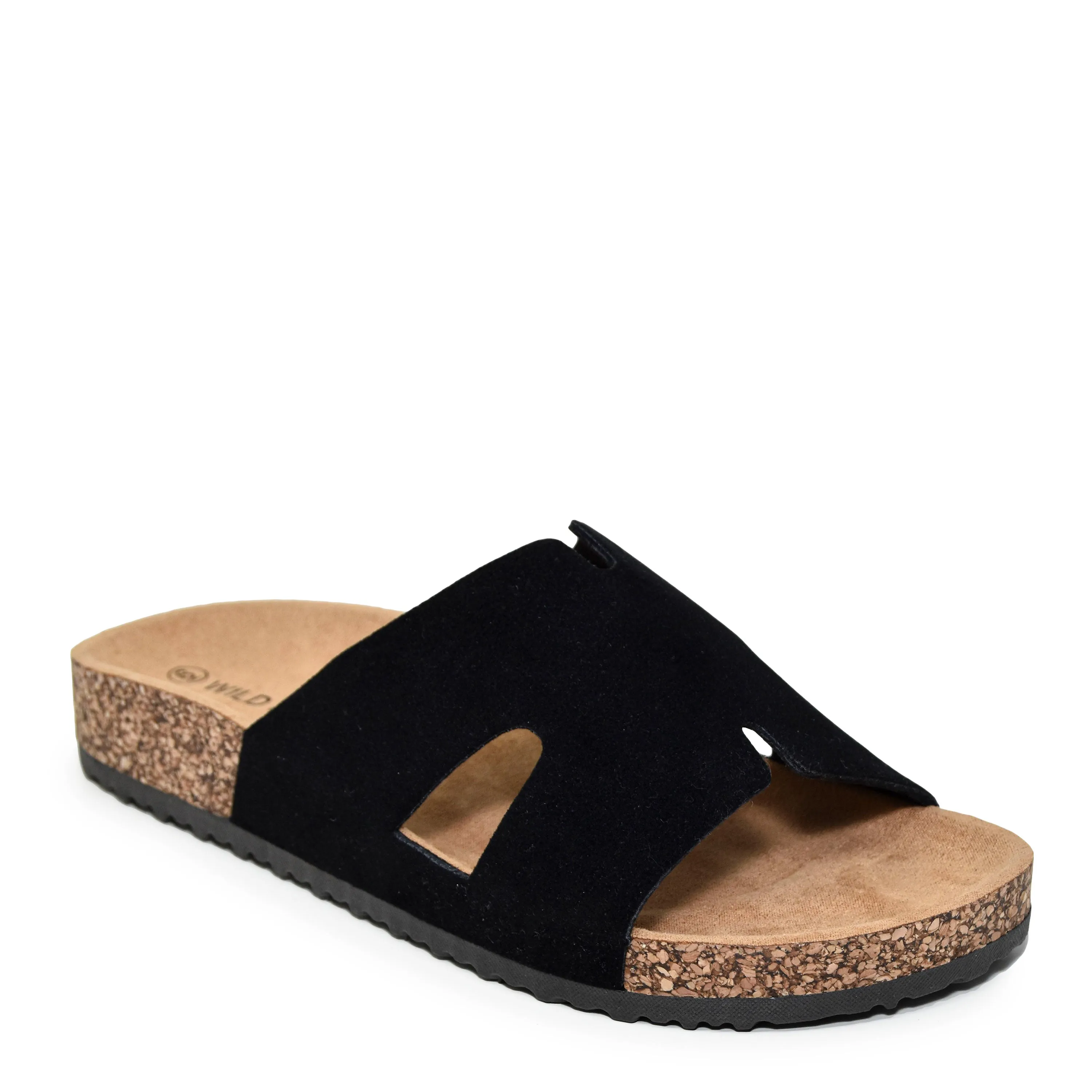 MICHIKO-102 Cork Resort Slip On Slide Sandals