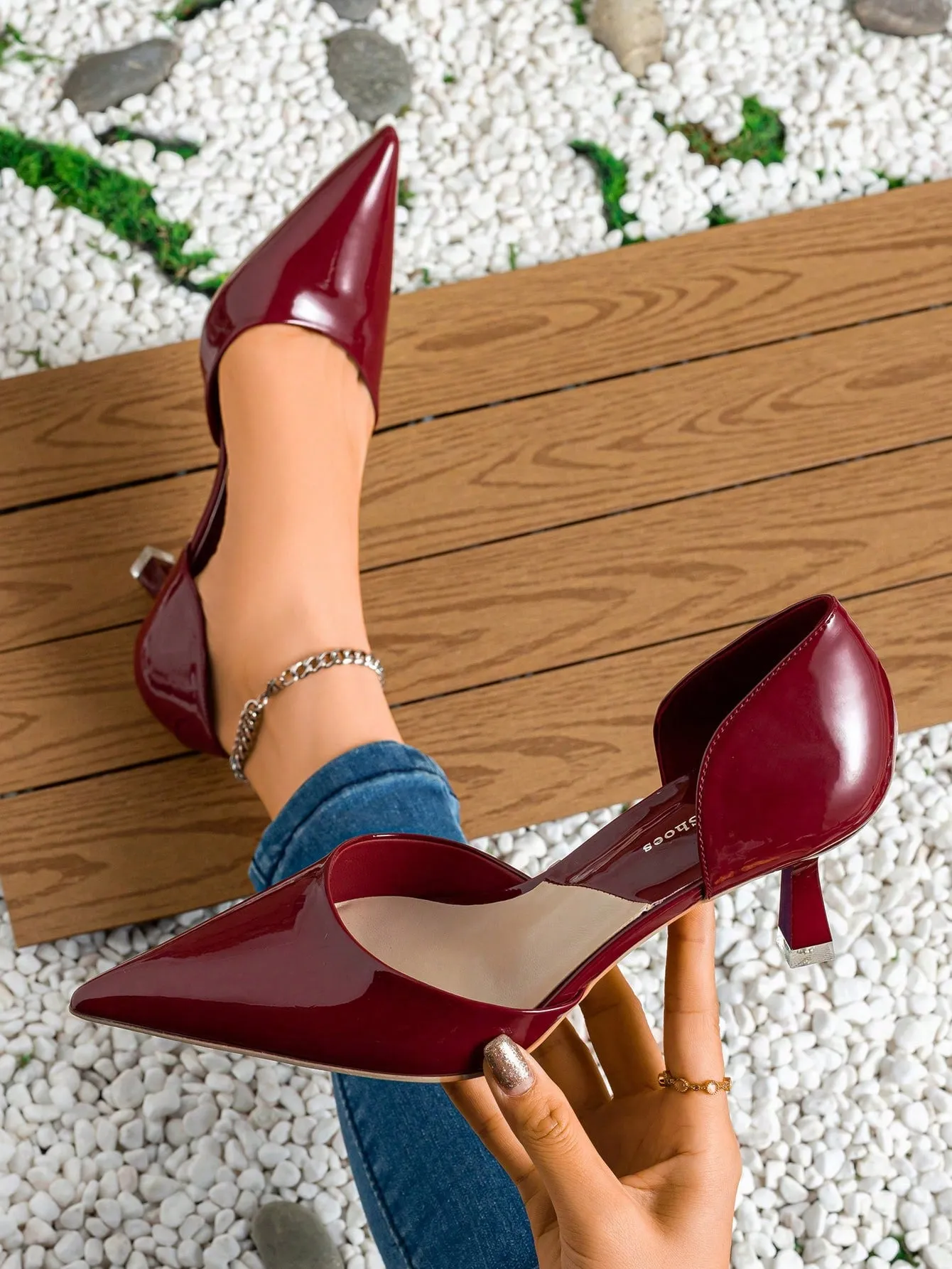 New Arrival Fashionable High Heel Hollow Out Single Shoes For Women