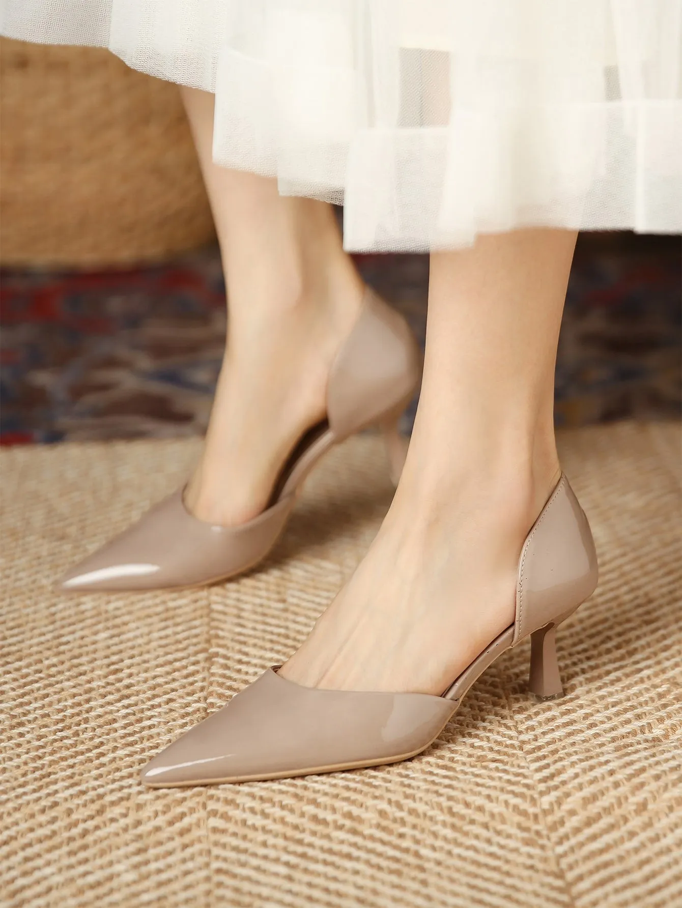 New Arrival Fashionable High Heel Hollow Out Single Shoes For Women