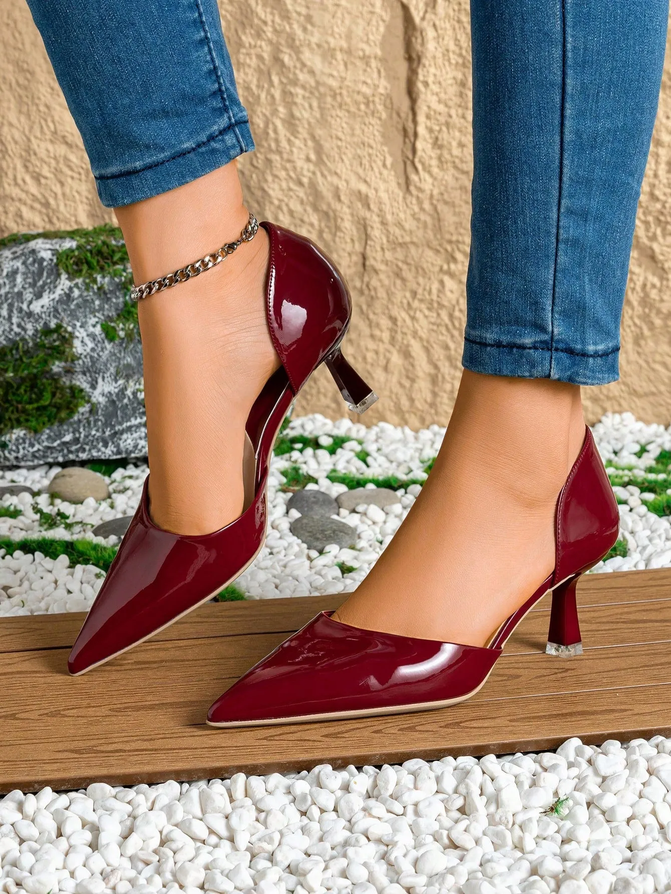 New Arrival Fashionable High Heel Hollow Out Single Shoes For Women