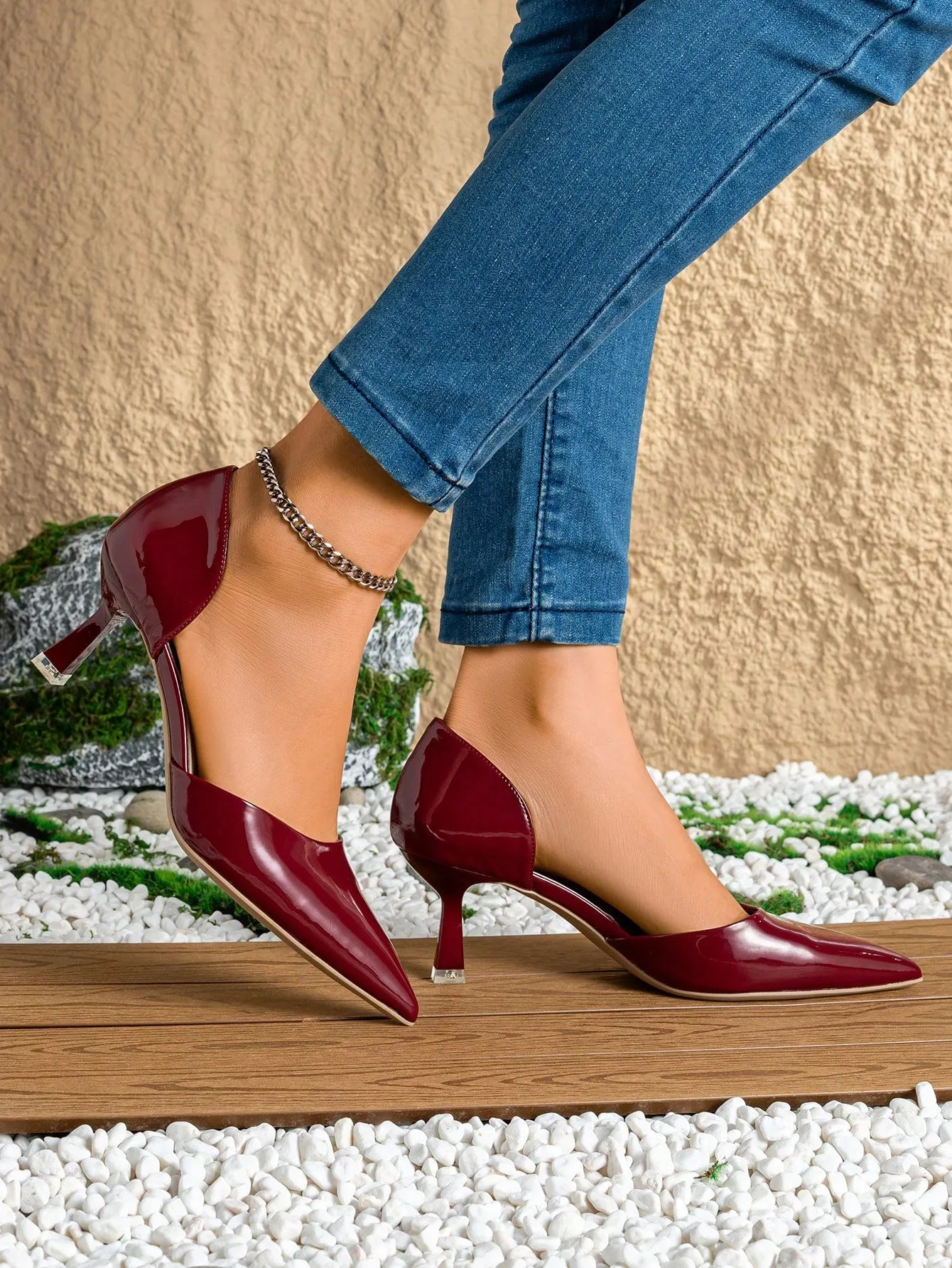 New Arrival Fashionable High Heel Hollow Out Single Shoes For Women