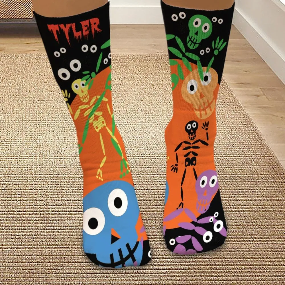 Personalized Spooky Halloween Tube Socks | Multiple Designs