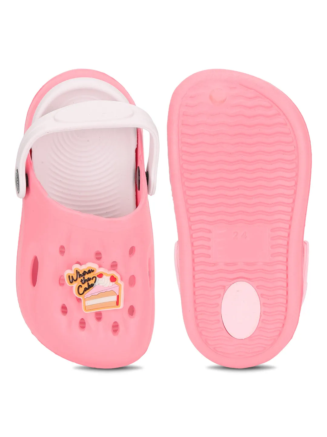 Pink Stylish Slip-On Clogs For Kids-Unisex (TC-LCLOG2-PNK)
