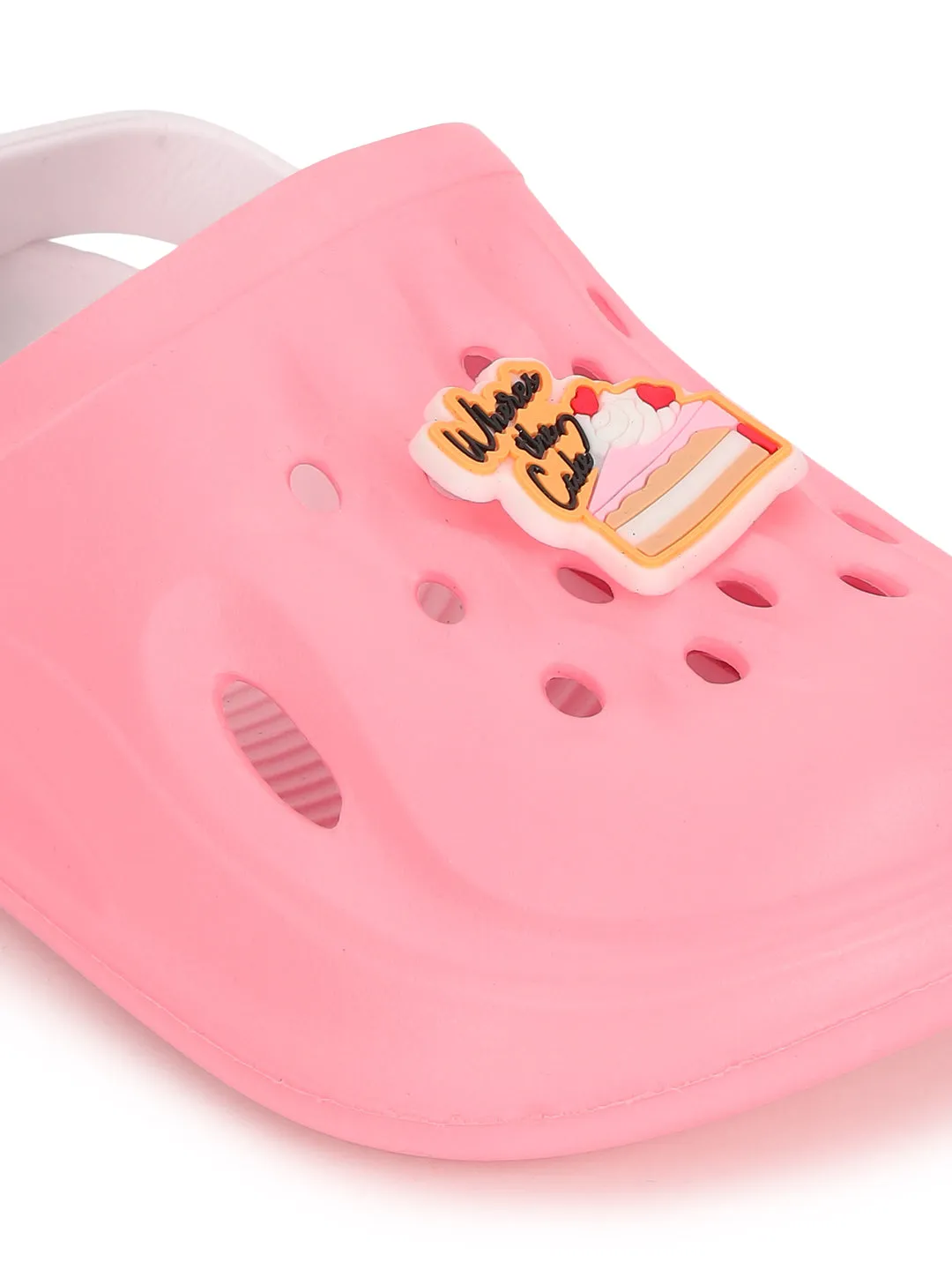 Pink Stylish Slip-On Clogs For Kids-Unisex (TC-LCLOG2-PNK)