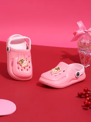 Pink Stylish Slip-On Clogs For Kids-Unisex (TC-LCLOG2-PNK)