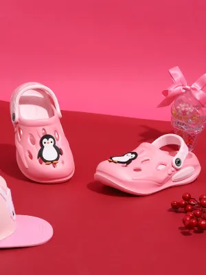 Pink Stylish Slip-On Clogs For Kids-Unisex (TC-LCLOG4-PNK)