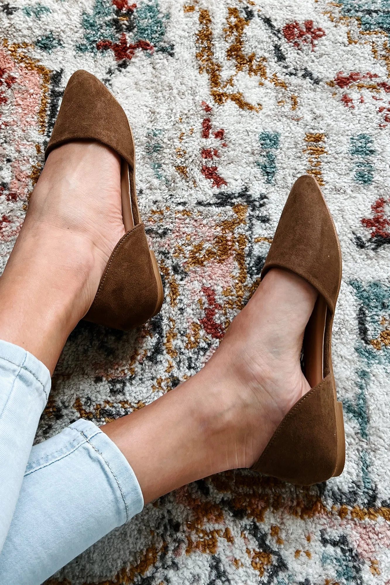 Pippa Pointed Toe Flats (Light Brown)