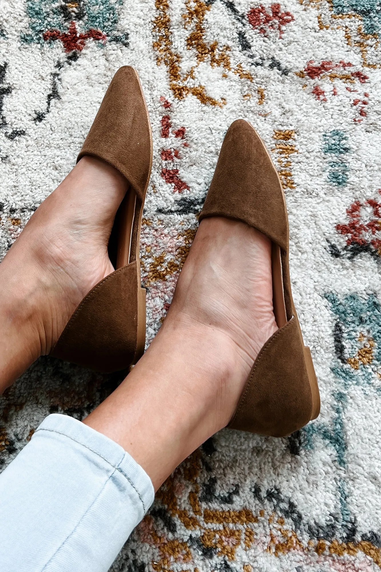Pippa Pointed Toe Flats (Light Brown)