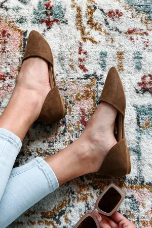 Pippa Pointed Toe Flats (Light Brown)