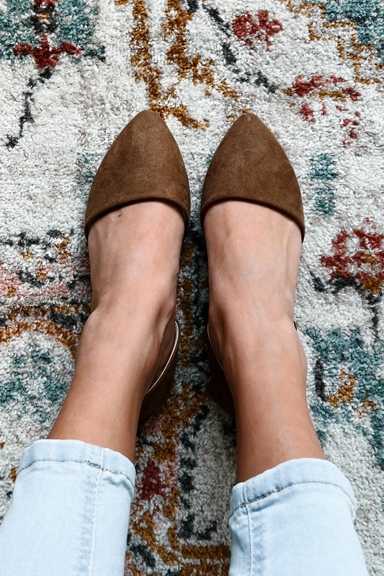 Pippa Pointed Toe Flats (Light Brown)