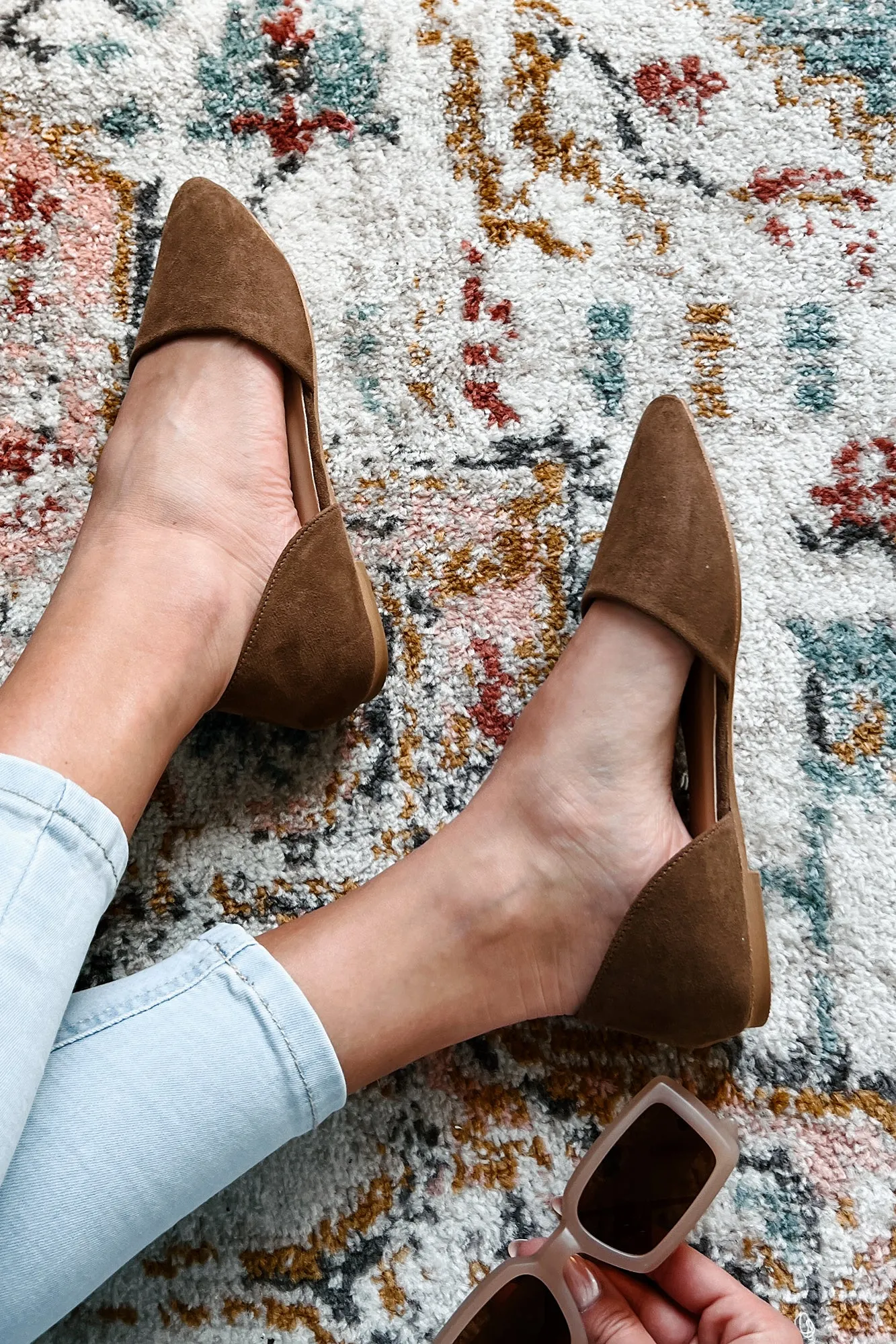 Pippa Pointed Toe Flats (Light Brown)