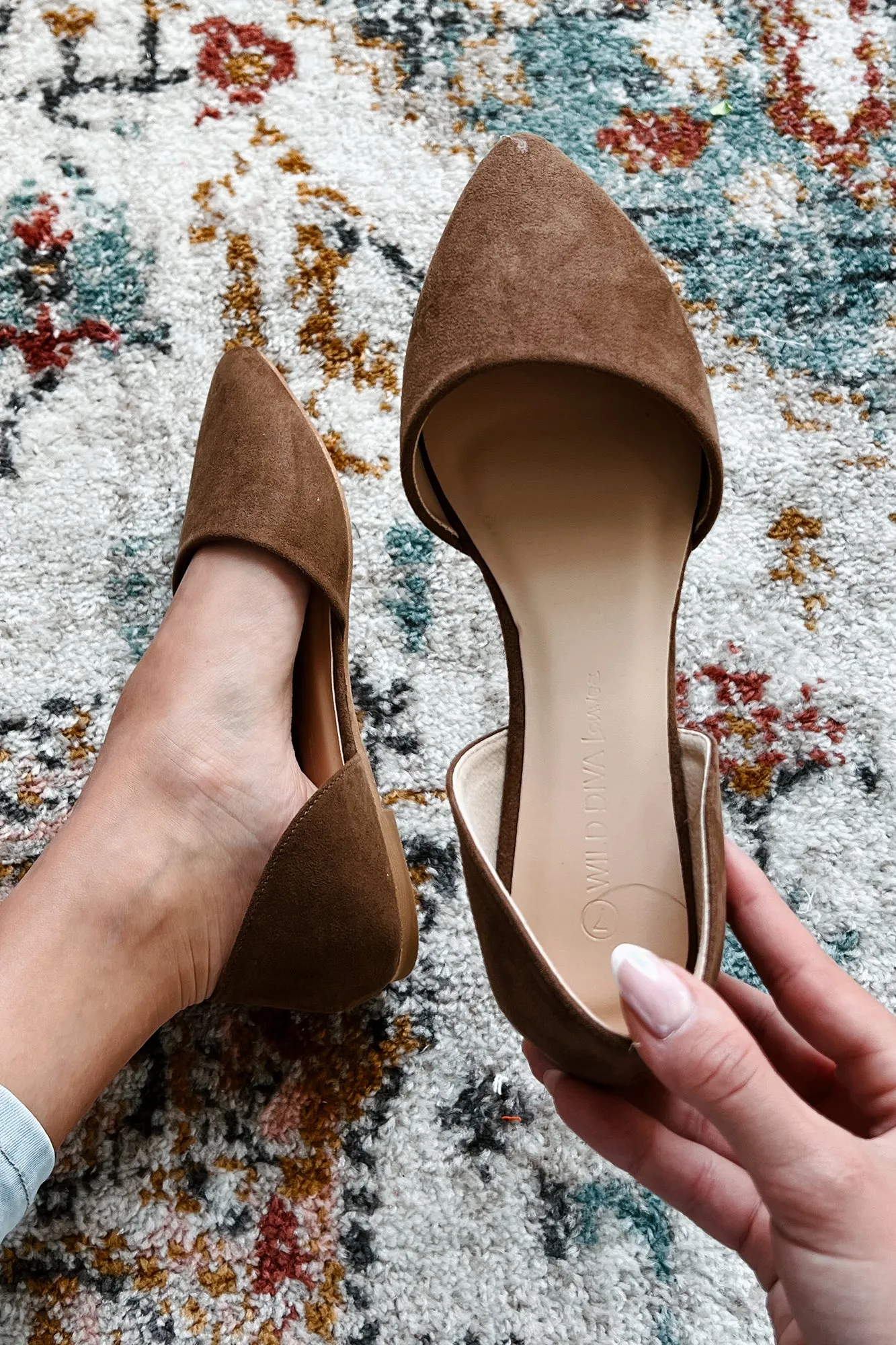 Pippa Pointed Toe Flats (Light Brown)